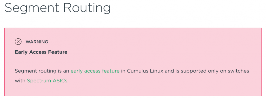 Segment Routing on Cumulus Linux