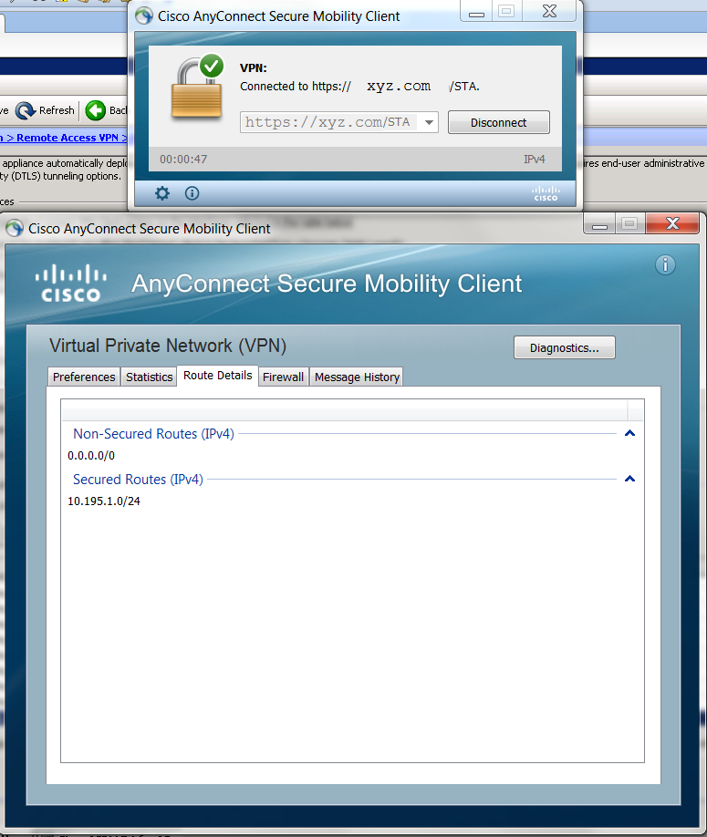 cisco anyconnect split tunnel