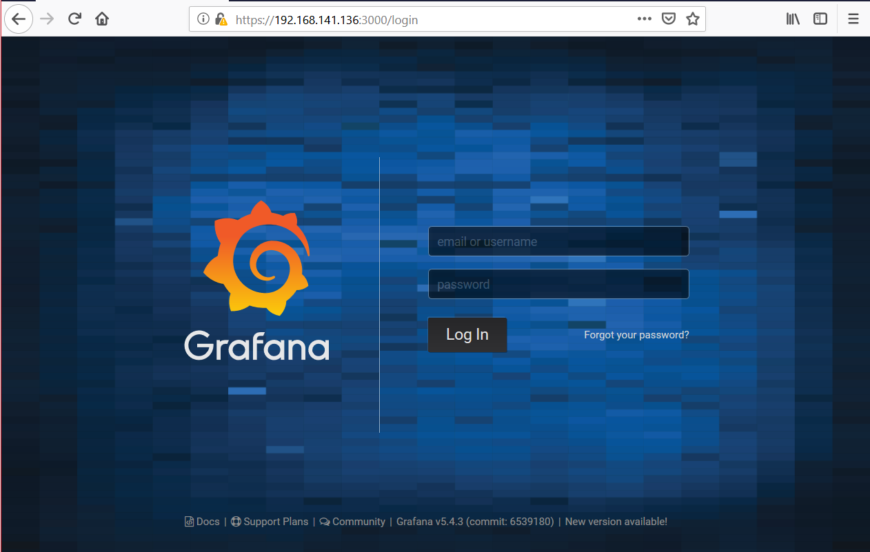 Grafana password. Grafana password