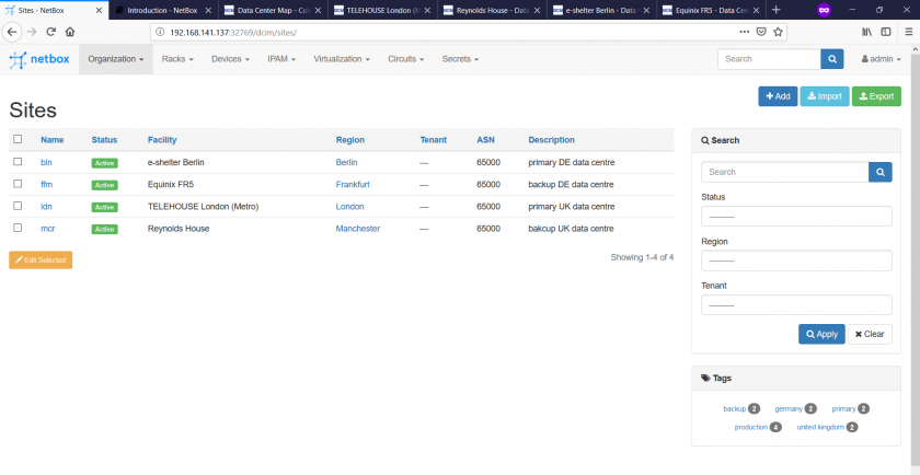 DC. Part 9. Documenting your network infrastructure in NetBox ...